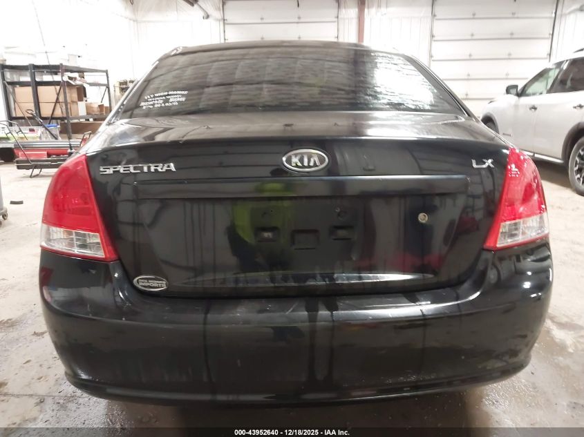 2009 Kia Spectra Lx VIN: KNAFE221195621631 Lot: 43952640