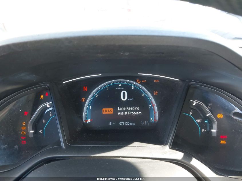 2019 Honda Civic Lx VIN: 19XFC2F64KE018309 Lot: 43952737