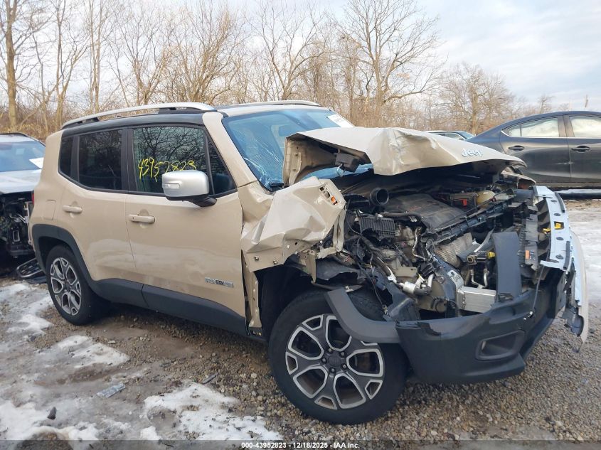 2016 Jeep Renegade Limited VIN: ZACCJBDT0GPC93137 Lot: 43952823