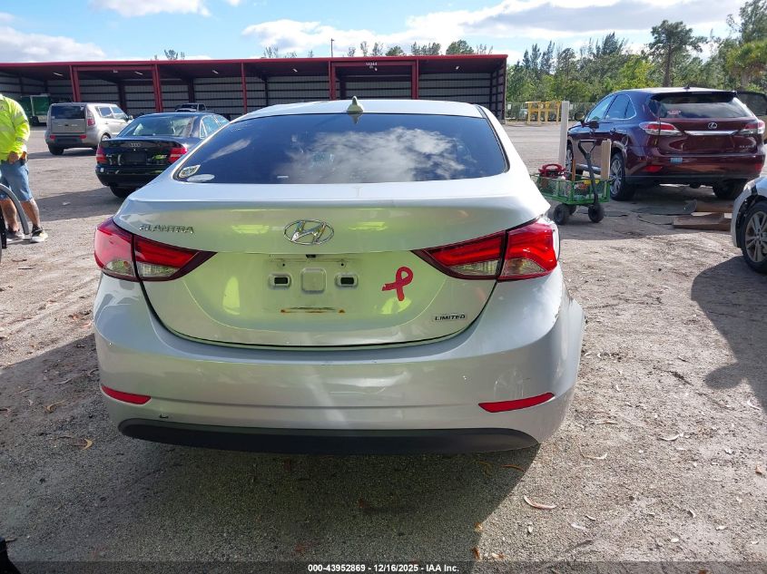 2014 Hyundai Elantra Limited VIN: 5NPDH4AE5EH479392 Lot: 43952869
