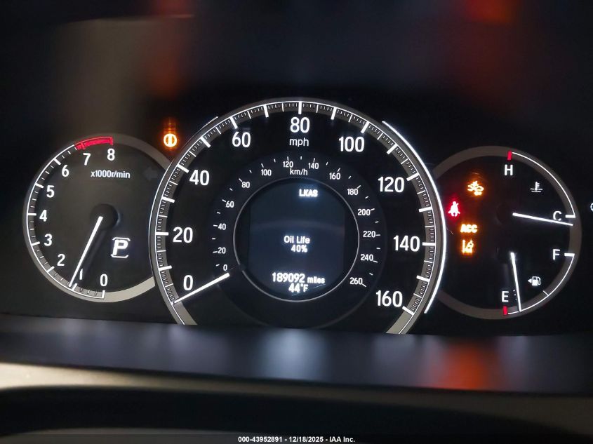 2016 Honda Accord Touring VIN: 1HGCR3F9XGA018568 Lot: 43952891