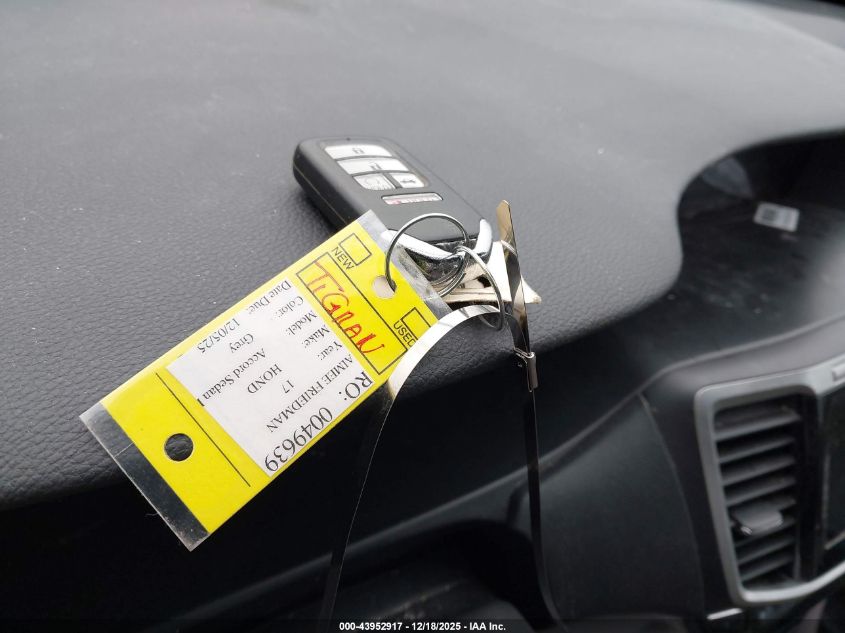 2017 Honda Accord Ex-L VIN: 1HGCR2F88HA088430 Lot: 43952917