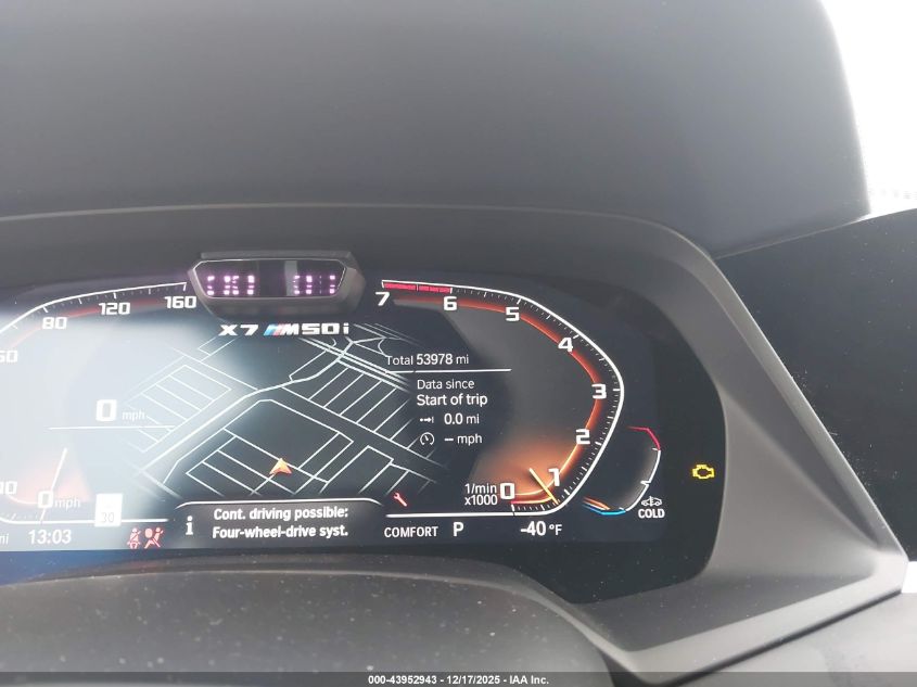 2022 BMW X7 M50I VIN: 5UXCX6C06N9L31142 Lot: 43952943