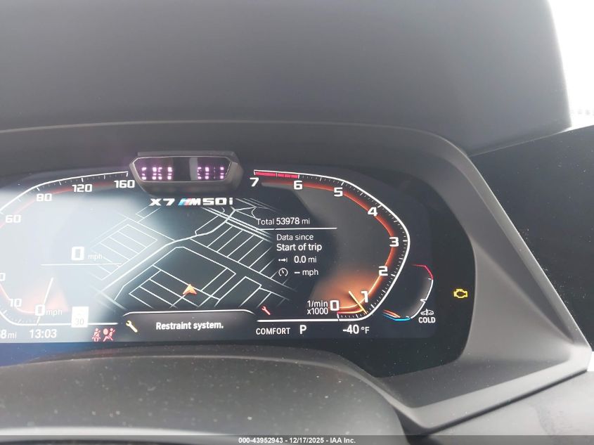 2022 BMW X7 M50I VIN: 5UXCX6C06N9L31142 Lot: 43952943