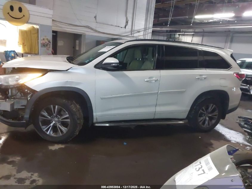 2015 Toyota Highlander Xle V6 VIN: 5TDJKRFH6FS124344 Lot: 43953004