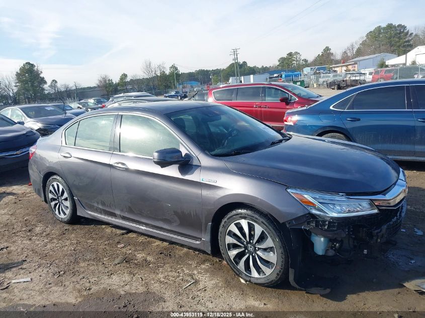 2017 Honda Accord Hybrid Touring VIN: JHMCR6F76HC031515 Lot: 43953119