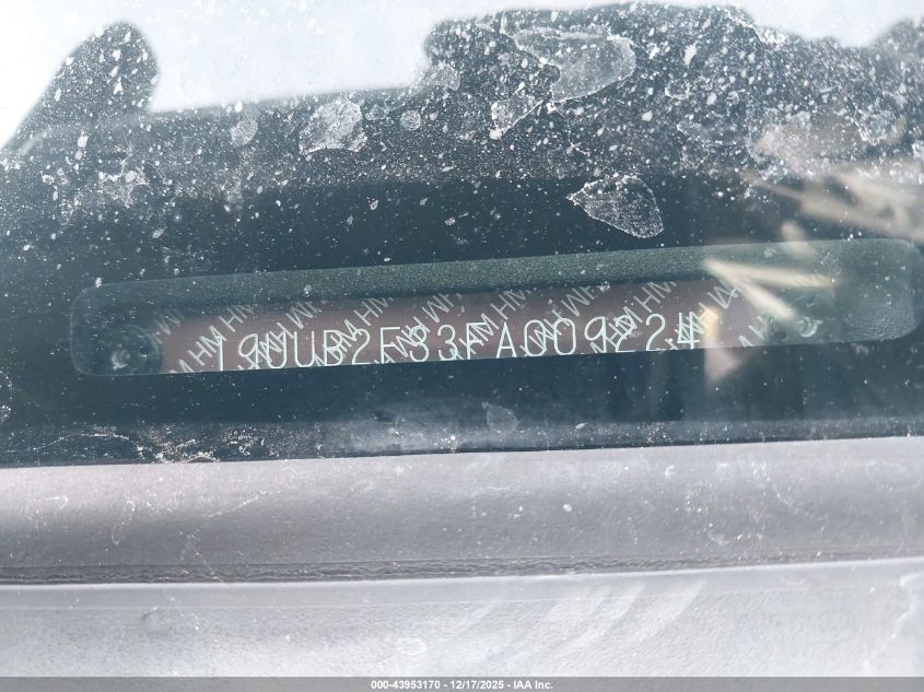 2015 Acura Tlx V6 VIN: 19UUB2F33FA009224 Lot: 43953170