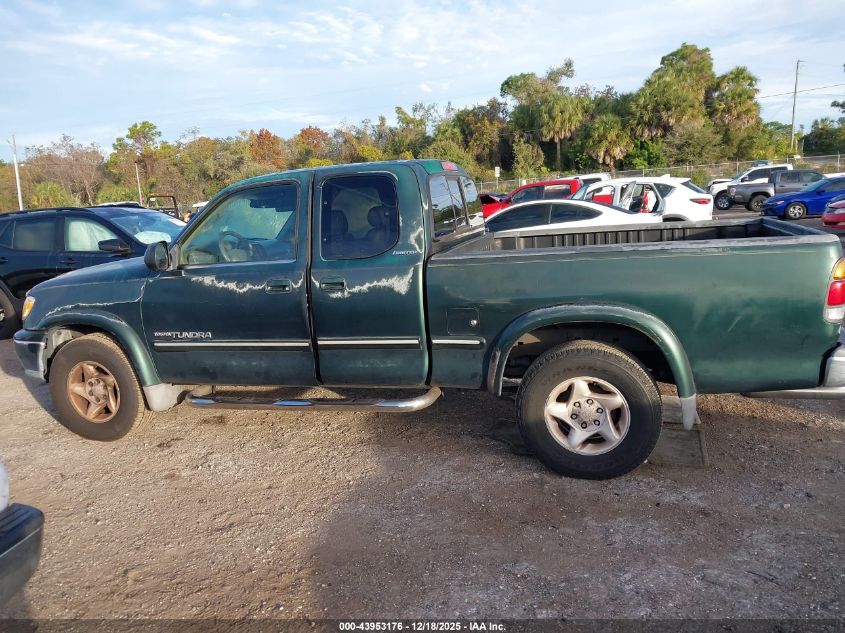 2000 Toyota Tundra Ltd V8 VIN: 5TBRT3818YS089007 Lot: 43953176
