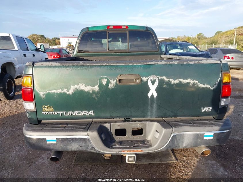 2000 Toyota Tundra Ltd V8 VIN: 5TBRT3818YS089007 Lot: 43953176