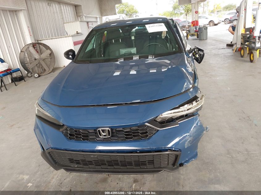 2026 Honda Civic Sport VIN: 2HGFE2F56TH529125 Lot: 43953200