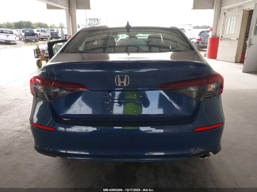 2026 Honda Civic Sport VIN: 2HGFE2F56TH529125 Lot: 43953200