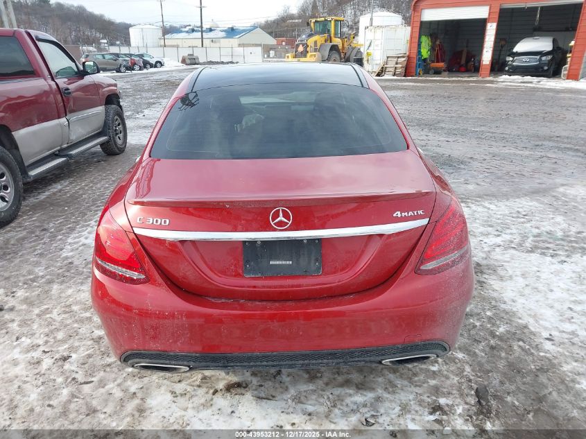 2018 Mercedes-Benz C 300 4Matic VIN: 55SWF4KB7JU251100 Lot: 43953212