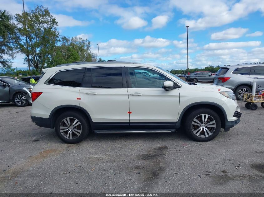 2016 Honda Pilot Ex-L VIN: 5FNYF6H88GB040837 Lot: 43953250