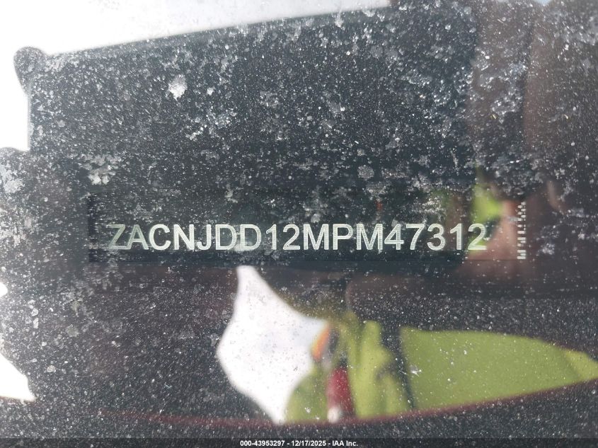 2021 Jeep Renegade Limited 4X4 VIN: ZACNJDD12MPM47312 Lot: 43953297