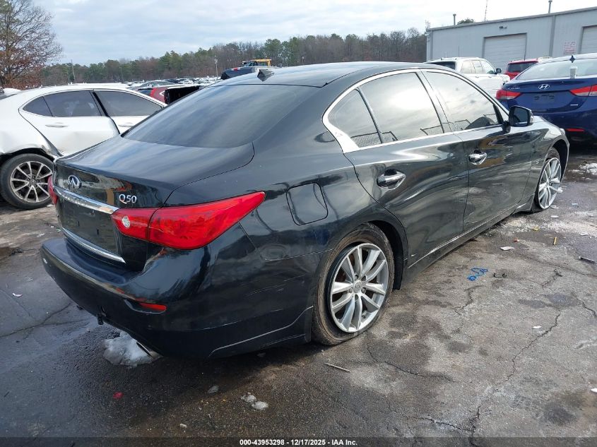 2014 Infiniti Q50 Premium VIN: JN1BV7AR1EM696192 Lot: 43953298