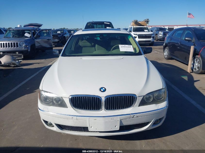 2008 BMW 750Li VIN: WBAHN83588DT80393 Lot: 43953312