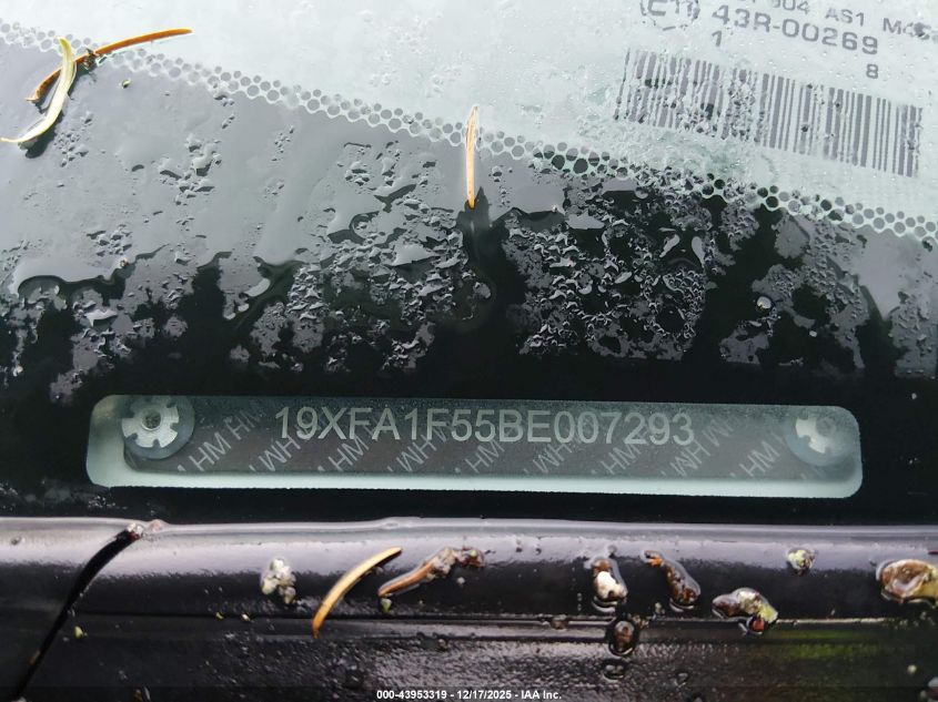 2011 Honda Civic Lx VIN: 19XFA1F55BE007293 Lot: 43953319