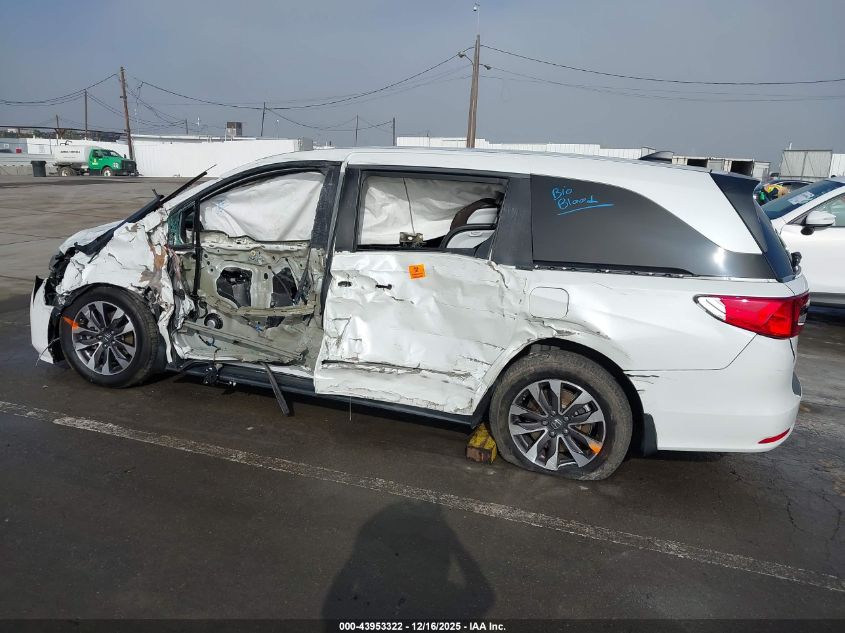 2022 Honda Odyssey Ex-L VIN: 5FNRL6H7XNB042218 Lot: 43953322