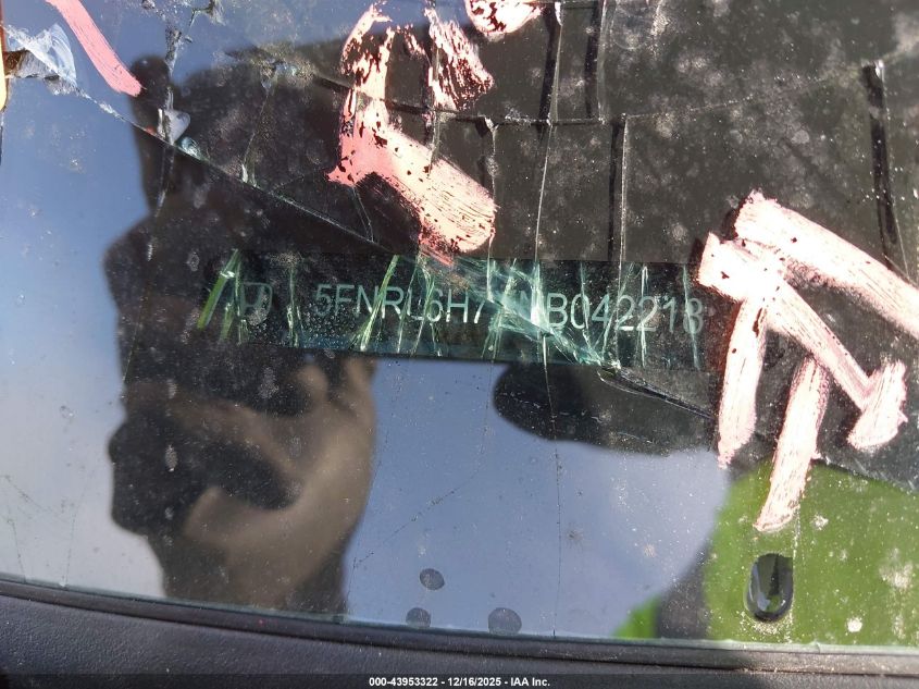 2022 Honda Odyssey Ex-L VIN: 5FNRL6H7XNB042218 Lot: 43953322