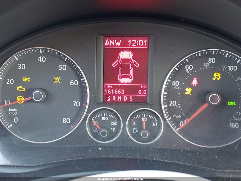 2009 Volkswagen Jetta Se/Sel VIN: 3VWRM71K99M033445 Lot: 43953385