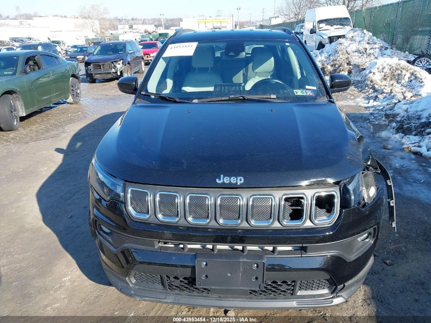 2022 Jeep Compass Latitude 4X4 VIN: 3C4NJDBB6NT165912 Lot: 43953454