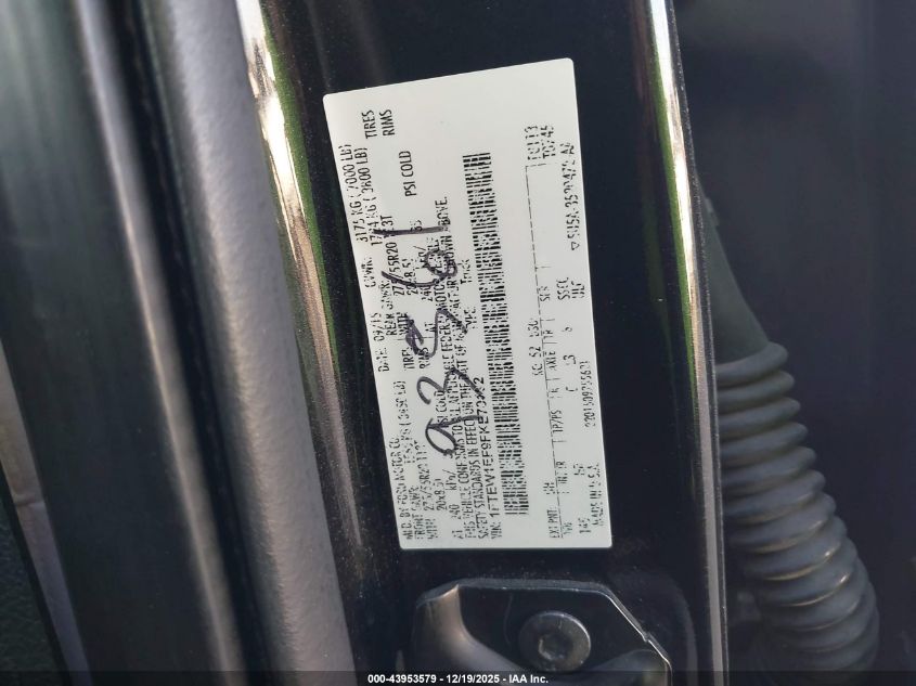 2015 Ford F-150 Lariat VIN: 1FTEW1EF9FKE70192 Lot: 43953579