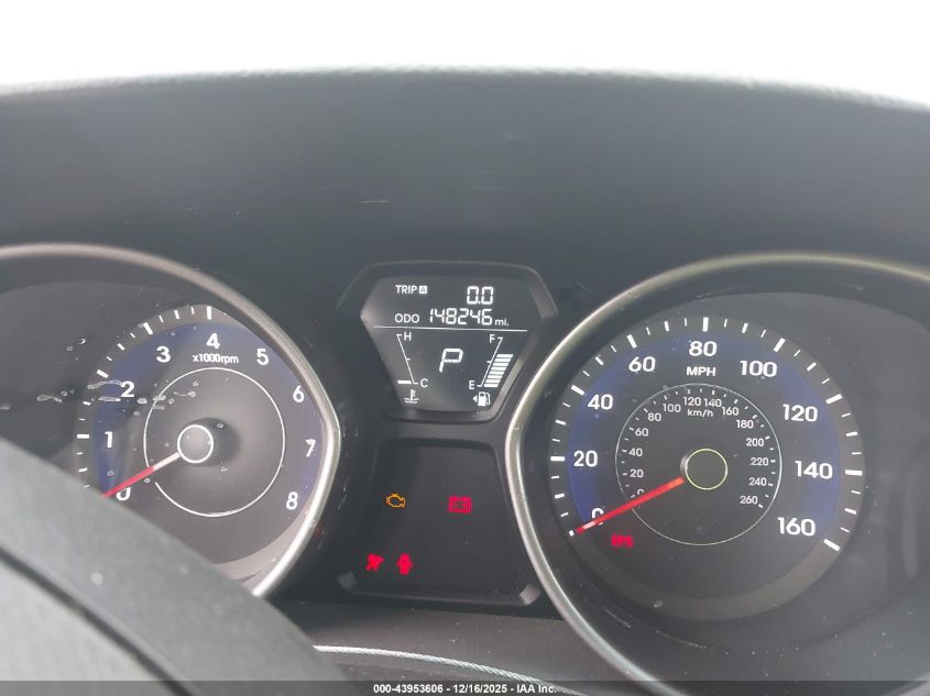 2013 Hyundai Elantra Gls/Limited VIN: 5NPDH4AE7DH212866 Lot: 43953606