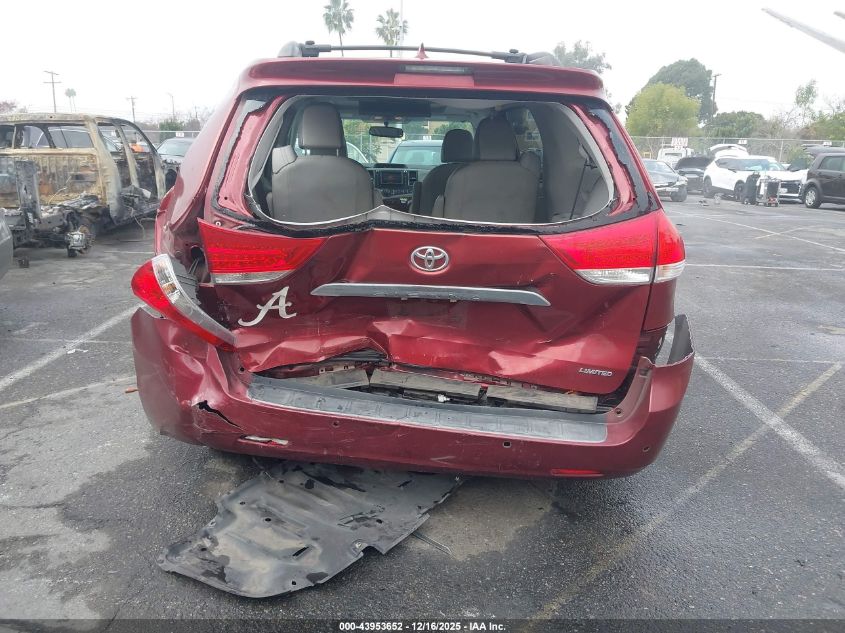 2012 Toyota Sienna Limited V6 7 Passenger VIN: 5TDYK3DC0CS188197 Lot: 43953652