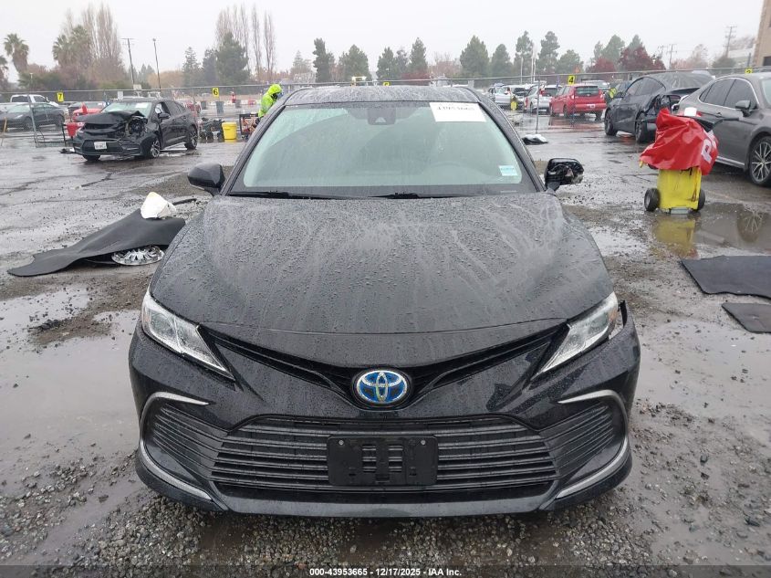 2022 Toyota Camry Le Hybrid VIN: 4T1C31AK8NU591572 Lot: 43953665