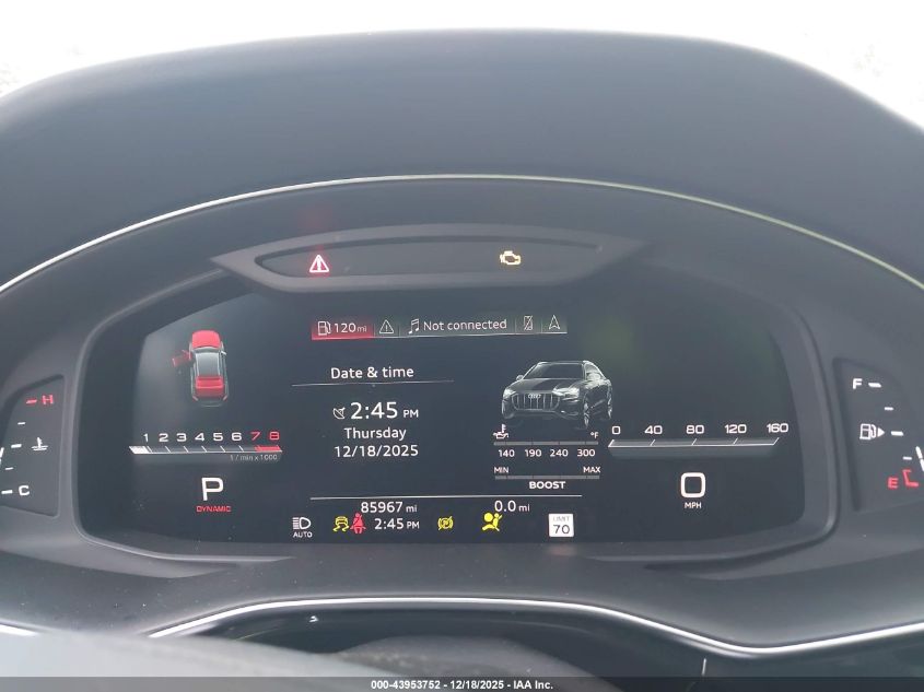 2020 Audi Sq8 Premium Plus Tfsi Quattro Tiptronic VIN: WA1AWAF17LD025235 Lot: 43953752