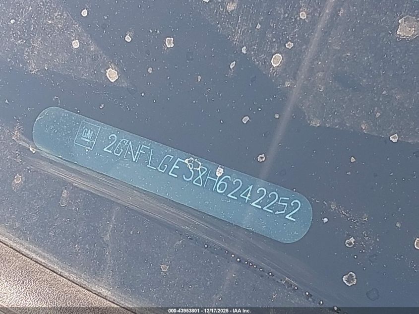 2017 Chevrolet Equinox Premier VIN: 2GNFLGE38H6242252 Lot: 43953801