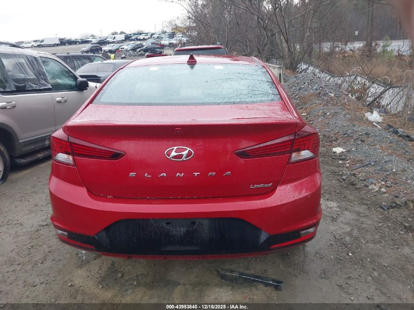2019 Hyundai Elantra Limited VIN: KMHD84LF5KU741284 Lot: 43953840