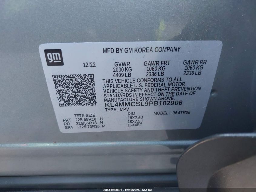 2023 Buick Encore Gx Preferred Awd VIN: KL4MMCSL9PB102906 Lot: 43953891