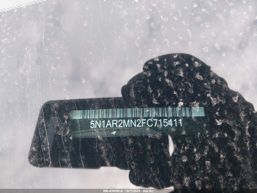 2015 Nissan Pathfinder S VIN: 5N1AR2MN2FC715411 Lot: 43953914