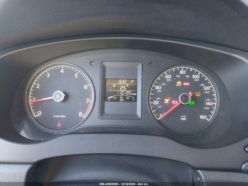 2011 Volkswagen Jetta 2.5L Se VIN: 3VWDZ7AJ8BM304617 Lot: 43953926