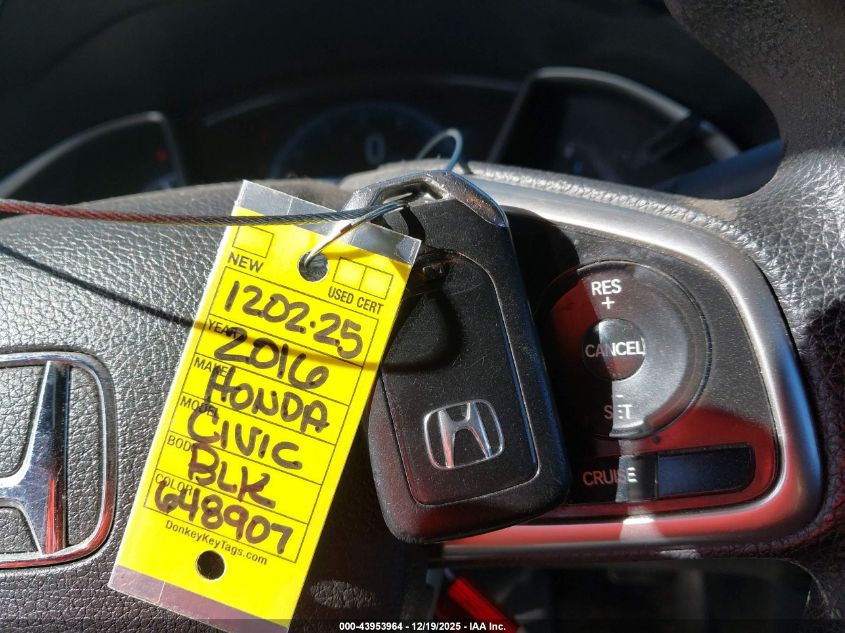 2016 Honda Civic Ex-T VIN: 2HGFC1F30GH648907 Lot: 43953964