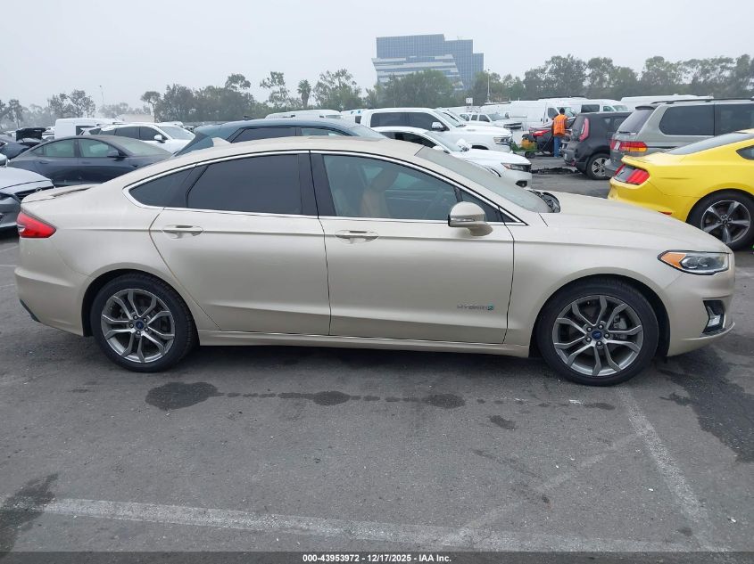 2019 Ford Fusion Hybrid Titanium VIN: 3FA6P0RU4KR235568 Lot: 43953972