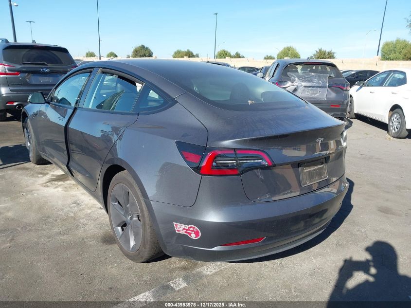 2023 Tesla Model 3 Rear-Wheel Drive VIN: 5YJ3E1EA3PF698850 Lot: 43953978
