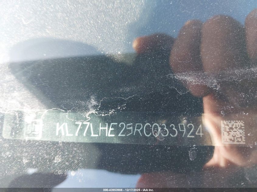 2024 Chevrolet Trax Fwd Lt VIN: KL77LHE25RC033924 Lot: 43953986