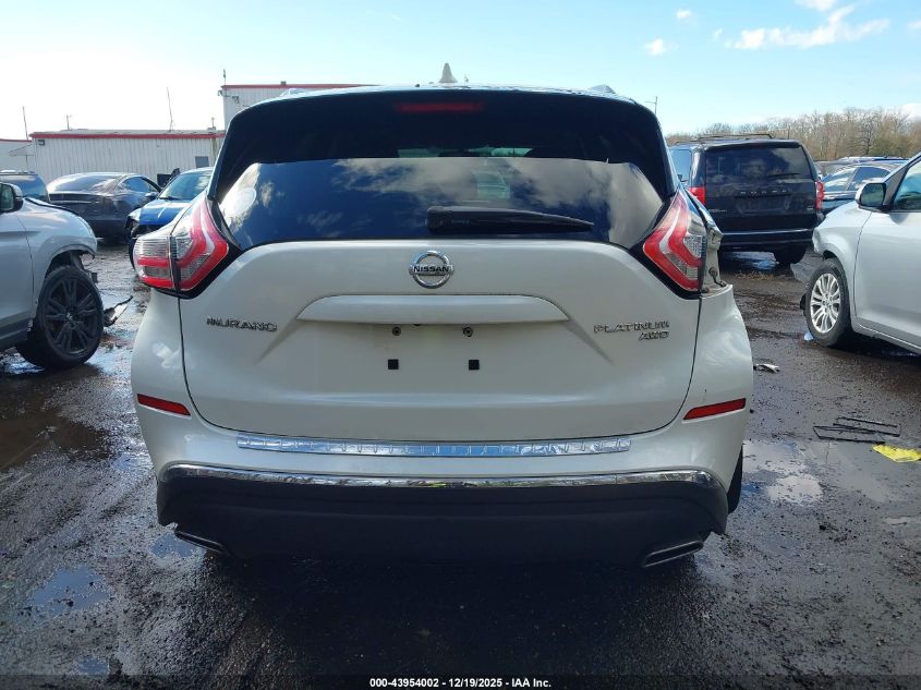2017 Nissan Murano Platinum VIN: 5N1AZ2MH1HN178726 Lot: 43954002