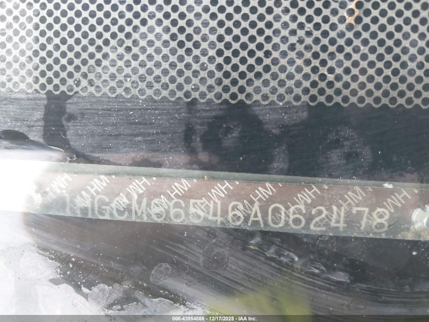 2006 Honda Accord 3.0 Ex VIN: 1HGCM66546A062478 Lot: 43954086