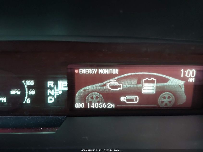 2013 Toyota Prius Three VIN: JTDKN3DU2D0337543 Lot: 43954132