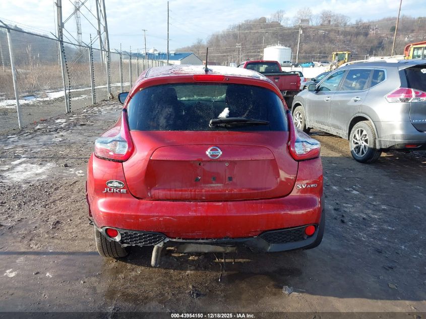 2015 Nissan Juke Sv VIN: JN8AF5MV6FT561742 Lot: 43954150
