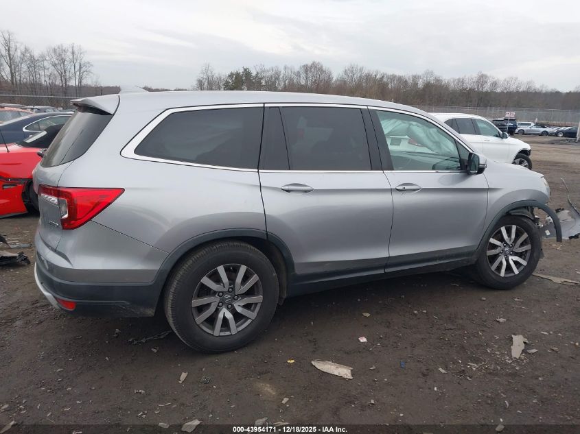 2019 Honda Pilot Ex-L VIN: 5FNYF6H51KB007497 Lot: 43954171