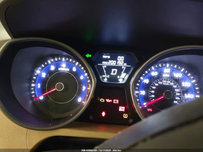 2013 Hyundai Elantra Gls VIN: 5NPDH4AEXDH232318 Lot: 43954189