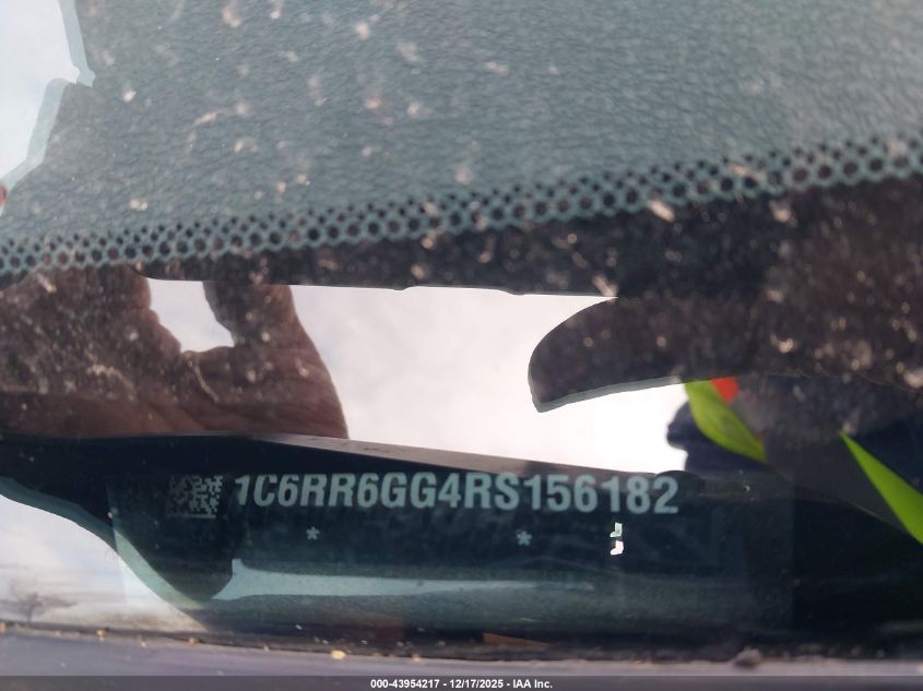 2024 Ram 1500 Classic Slt 4X2 6'4 Box VIN: 1C6RR6GG4RS156182 Lot: 43954217