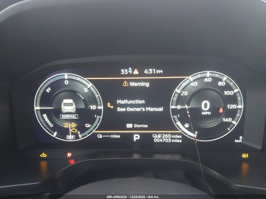 2025 Mitsubishi Outlander Phev Es S-Awc VIN: JA4T5UA99SZ001563 Lot: 43954224