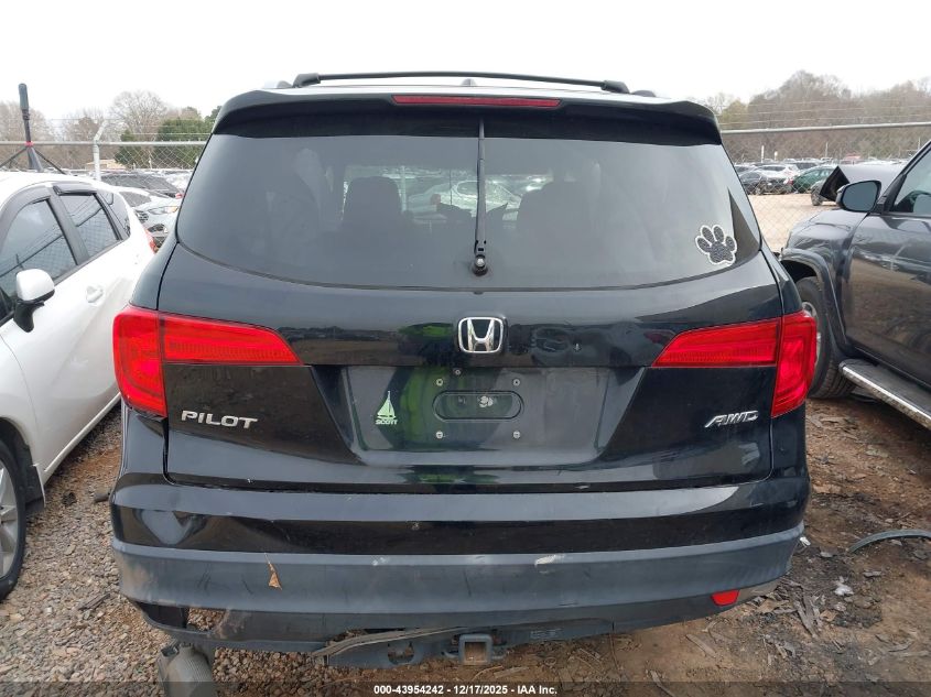 2017 Honda Pilot Ex-L VIN: 5FNYF6H52HB043692 Lot: 43954242