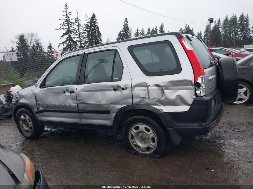 2006 Honda Cr-V Lx VIN: JHLRD68596C004296 Lot: 43954362