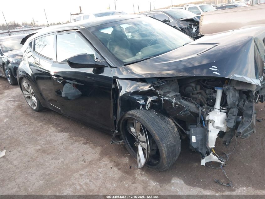 2014 Hyundai Veloster Base W/Black VIN: KMHTC6AD9EU191521 Lot: 43954367